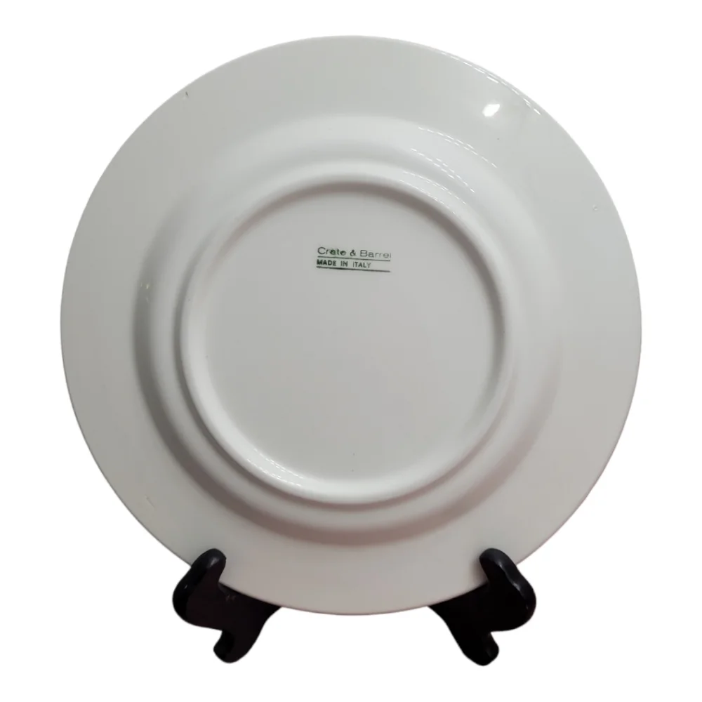 Vintage Crate&Barrel Blue Grape Leaves and Vine Dinner Plate